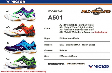 کفش بدمینتون ویکتور مدل A501-JM اوریجینال