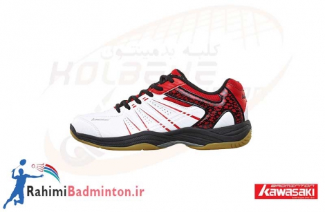 کفش بدمینتون کاوازاکی مدل K-063 رنگ سفید-قرمز