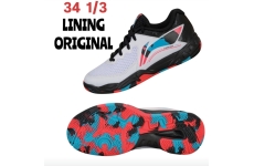 کفش لینینگ 1-008 سفید مشکی طرحدار اورجینال